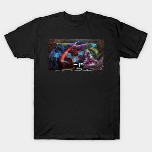 Tech Cyberpunk Cave Dragons T-Shirt